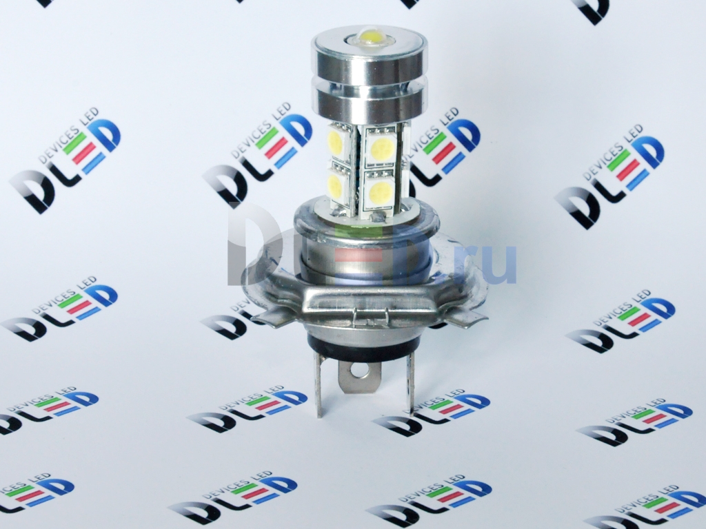   Автолампа светодиодная H4 - 15 SMD 5050+3W (2шт.)