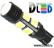   Автолампа светодиодная T10 - W5W - 1w + 8 SMD 5050 (2шт.)