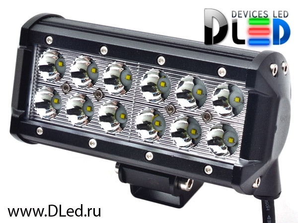   Фара рабочего освещения 18 led CREE 54w Combo Комбинированный свет