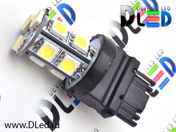   Автолампа светодиодная P27W - T25 - 3156 -  W2,5х16d - 13 SMD 5050 Black (2шт.)