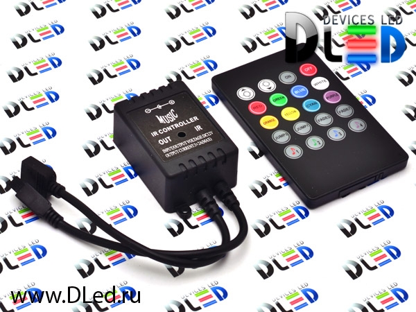   Контроллер RGB музыкальный с пультом Music IR Controller DLED