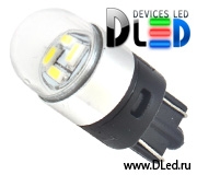   Автолампа светодиодная DLed T10 - W5W - 4 SMD3014 + Колба (2шт.)