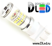   Автолампа светодиодная P27/7W - T25 - 3157 - 48 SMD3014 + Стабилизатор (2шт.)