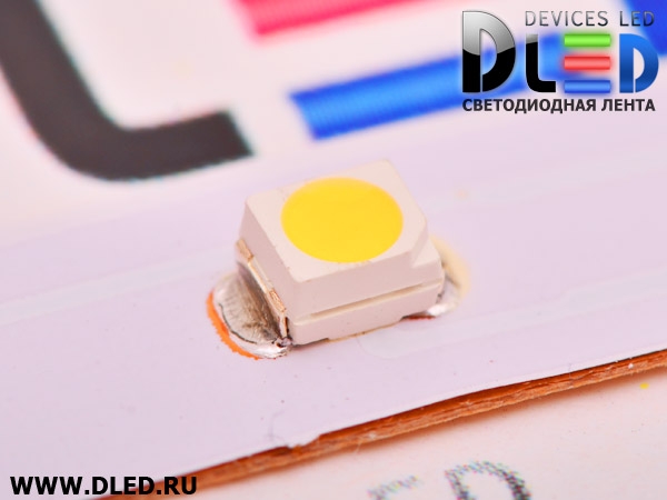   Светодиодная лента IP22 SMD 3528 (30 LED) 12V DC  Теплая белая