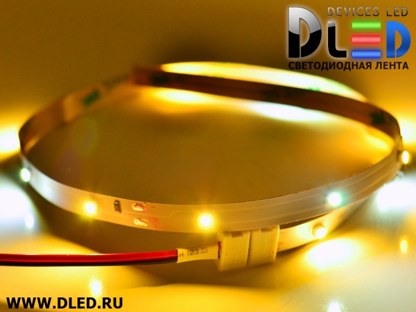   Светодиодная лента IP22 SMD 3528 (30 LED) 12V DC  2Т-Белая + 1Белая