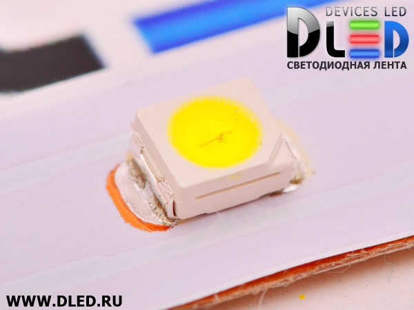   Светодиодная лента IP22 SMD 3528 (30 LED) 12V DC  1Т-Белая + 1Белая