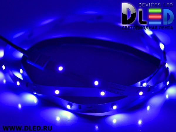   Светодиодная лента IP22 SMD 3528 (30 LED) 12V DC Синяя