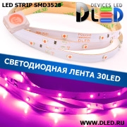   Светодиодная лента IP22 SMD 3528 (30 LED) 12V DC Пурпурная