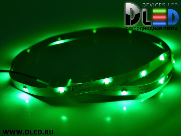   Светодиодная лента IP22 SMD 1204 SIDE 1.5T (30 LED) 12V DC Зеленый 2+1