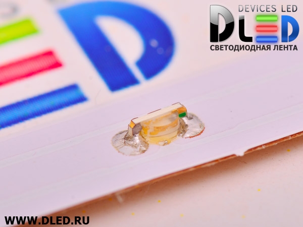   Светодиодная лента IP22 SMD 1204 SIDE 1.5T (30 LED) 12V DC Зеленый 2+1