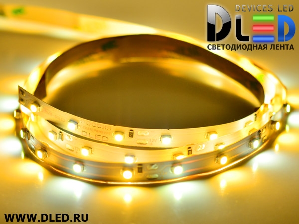   Светодиодная лента IP22 SMD 3528 (60 LED) 12V DC  1Т-Белая + 1Белая