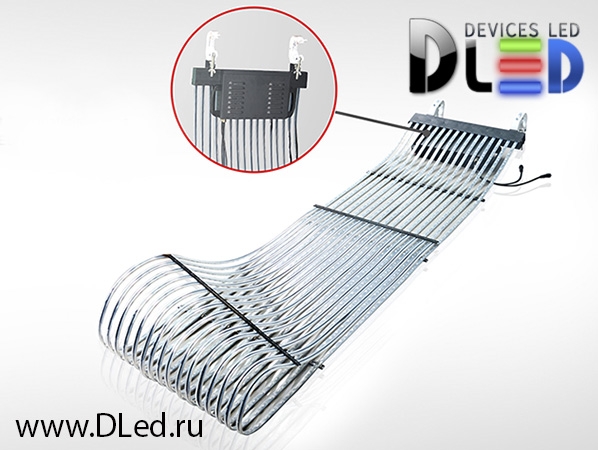   Прозрачный ленточный светодиодный экран DLED A-37