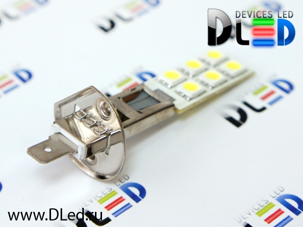   Автолампа светодиодная H1 - 12 SMD 5050 (2шт.)