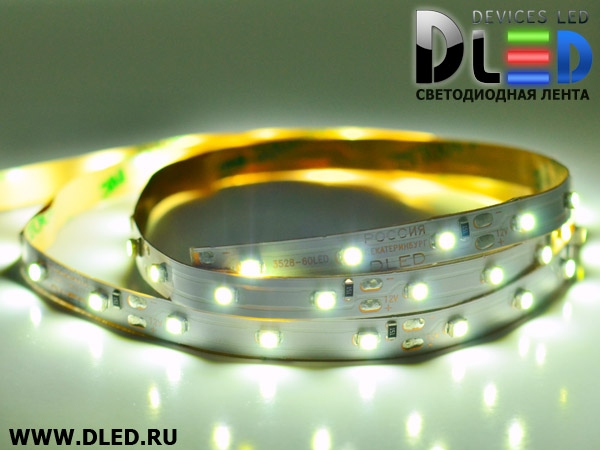   Светодиодная лента IP22 SMD 3528 (60 LED) 12V DC Белая