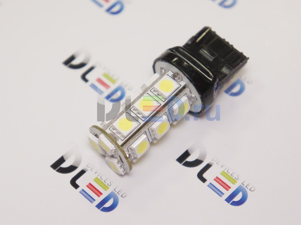   Автолампа светодиодная W21W - T20 - 7440 - W3x16d - 18 SMD 5050 (2шт.)