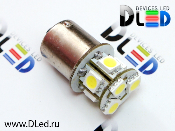   Автолампа-светодиодная 24V 1156 - PY21W - S25 - BA15s - 8 SMD 5050