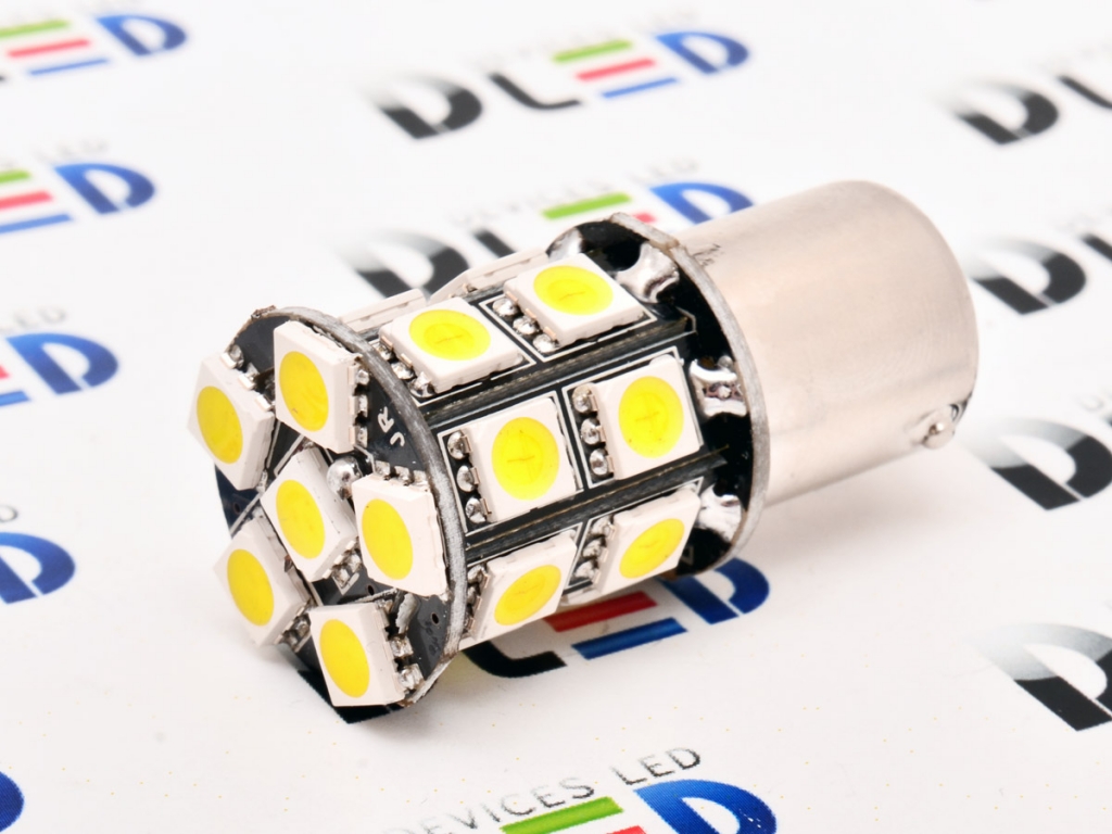   Автолампа светодиодная 1156 - PY21W - S25 - BAU15s - 20 SMD 5050 Black (Красный) (2шт.)