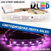   Влагозащищённая светодиодная лента в трубке SMD 2835 (60 LED) ip67 Пурпурный