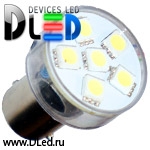   Автолампа светодиодная 1156 - P21W - S25 - BA15s - 6 SMD 5050 (2шт.)