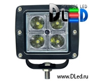   Фара рабочего освещения 4 led CREE Dled 16W Flood Ближний свет (Точечный)