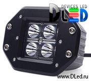   Фара рабочего освещения 4 led CREE Dled 16W BL Flood Ближний свет (Точечный)