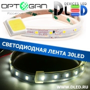   Влагозащищенная светодиодная лента в трубке DLed IP67 Оптоган OLP-2835F2E-01A (60 LED) 12V DC  Холодный белый