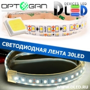   Влагозащищенная светодиодная лента в трубке DLed IP67 Оптоган OLP-2835F2E-01A (120 LED) 12V DC  Холодный белый