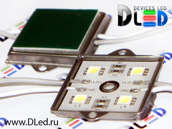   Светодиодный модуль 4 Led SMD 5050 IP67