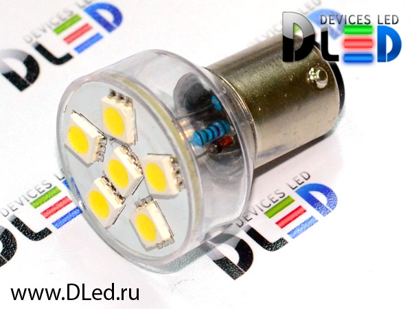   Автолампа светодиодная 1157 - P21/5W - S25 - BAY15d - 6 SMD 5050 (2шт.)