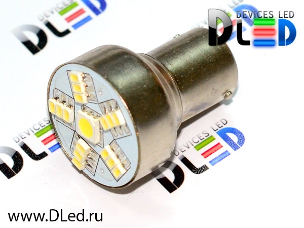   Автолампа светодиодная 1156 - P21W - S25 - BA15s - SMD 5050 + 1210 (2шт.)