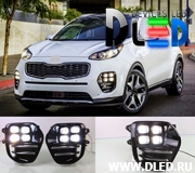   Штатные дневные ходовые огни Dled 2x12w Hyndai KX5 Sportage 2016 2017