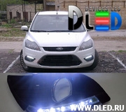   Штатные дневные ходовые огни Dled 2x12w Ford Focus 2