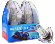   Светодиодная автомобильная лампа H4 Jet-Light - 10 CREE + Линза (комплект 2 лампы.)