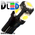   Автолампа светодиодная T10 - W5W - 5 SMD 5050 Black (2шт.)