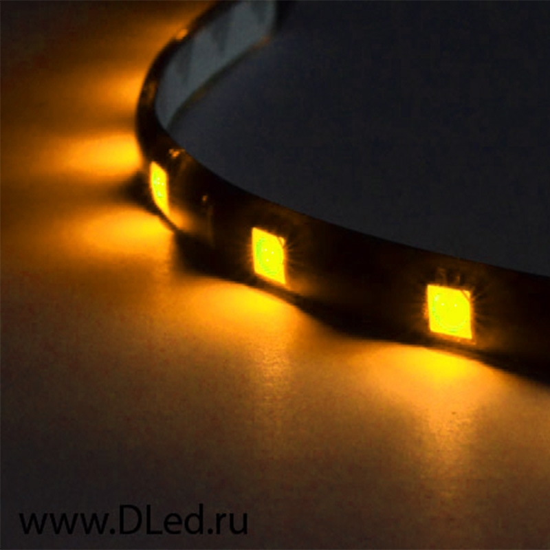   Светодиодная лента для авто 30см SMD 5050 12Led Желтого свечения