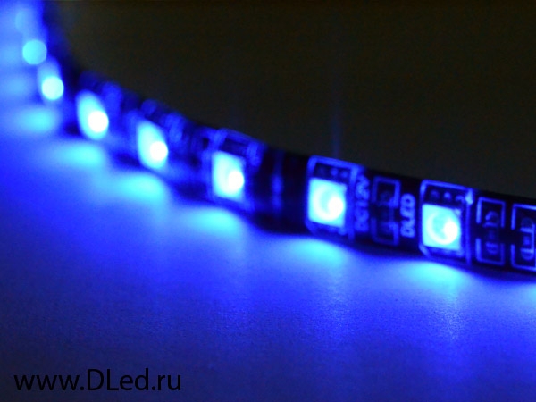   Светодиодная лента для авто 30см SMD 5050 18Led Синего свечения