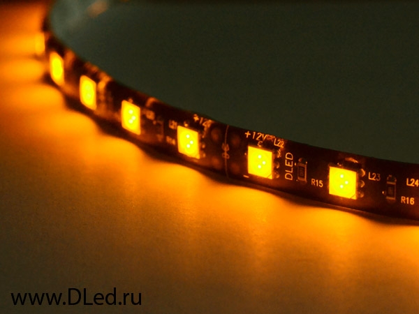   Светодиодная лента для авто 30см SMD 5050 18Led Желтого свечения