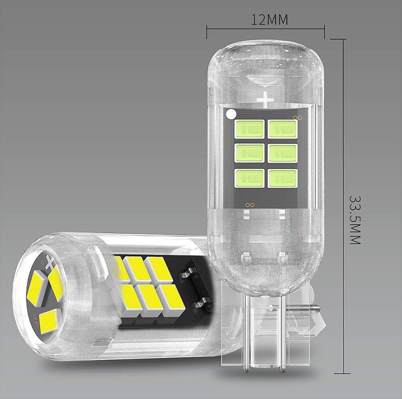   Автолампа светодиодная T10 - W5W - 15 SMD 2016 IP65 (2шт.)  8000K голубой свет