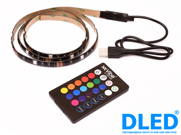 Светодиодная лента 5V RGB USB DLED VIBE SMD5050