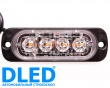   Автомобильный стробоскоп оранжевого цвета DLED 4LED