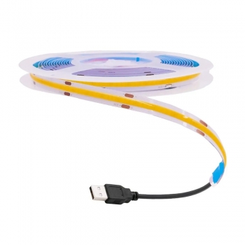   Светодиодная лента 2 метра 5V DC COB c USB разъемом (Теплая Белая )