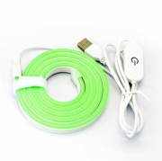   Светодиодный неон 12 x 6мм 5V c USB и сенсорным выключателем 2 метров ( Зеленый )
