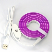   Светодиодный неон 12 x 6мм 5V c USB и сенсорным выключателем 2 метров ( Фиолетовый )