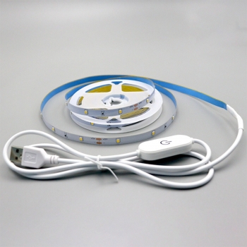   Светодиодная лента SMD 2835 (60 LED/M) IP22 с сенсорным выключателем - димером USB 5V DC ( Белая 6000K ) - 3 метра