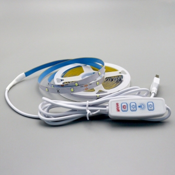   Светодиодная лента SMD 2835 (60 LED/M) IP22 с выключателем функцией регулировки яркости USB 5V DC ( Белая 6000K ) - 3 метра