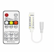   Контроллер для светодиодных двухцветных лент 5V 12V 24V с радио пультом RF с разъемом питания 5.5 x 2.1 (5.5 x 2.5мм)