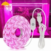   Фитолента для растений с выключателем светодиодная с USB фиолетовый свет (5V IP65 SMD 2835 60 LED/M) Бренд DLED - 5 метров