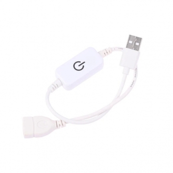   Выключатель сенсорный с регулировкой яркости и разъемами USB - DLED Белый