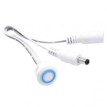   Выключатель встраиваемый сенсорный с регулировкой яркости 12V-24V 5A DC 5.5x2.1mm  - DLED Белый