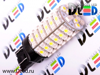   Автолампа светодиодная W21W - T20 - 7443 - W3х16q - 120 LED SMD3528 Желтый-Белый (2шт.)